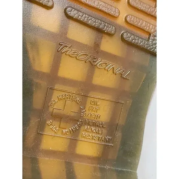 Dr Doc Martens cream Rose Floral Peach Boots 1460 Women’s Size US 6 - Picture 7 of 7